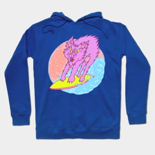 Surfer Cat Pisittu Aresti - by Miskel Design Hoodie